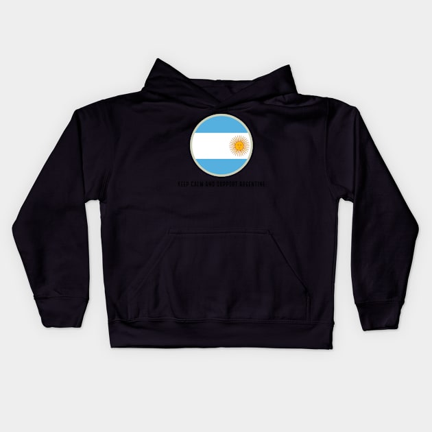 keep calm and support argentine Kids Hoodie by Medregxl